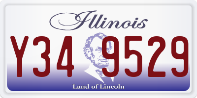 IL license plate Y349529
