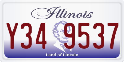 IL license plate Y349537