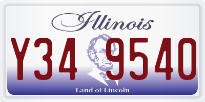 IL license plate Y349540