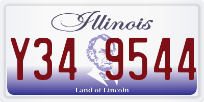 IL license plate Y349544