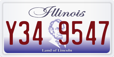 IL license plate Y349547