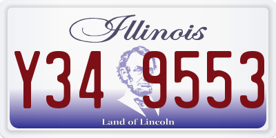 IL license plate Y349553