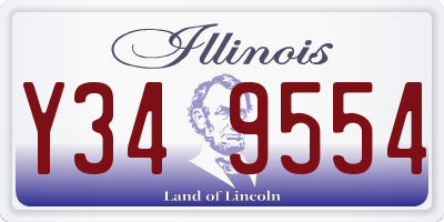 IL license plate Y349554