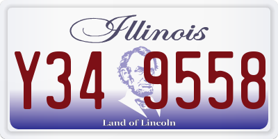 IL license plate Y349558