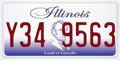 IL license plate Y349563