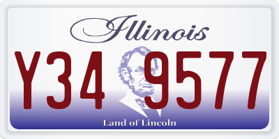 IL license plate Y349577