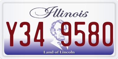 IL license plate Y349580