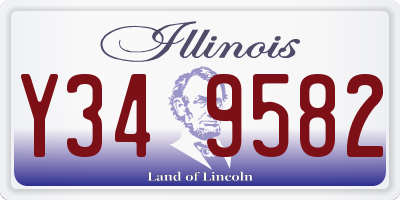 IL license plate Y349582