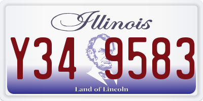 IL license plate Y349583