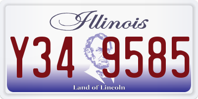 IL license plate Y349585