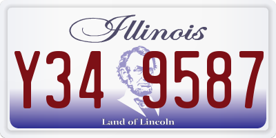 IL license plate Y349587