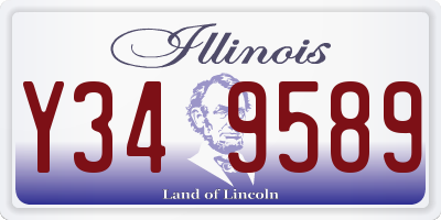 IL license plate Y349589