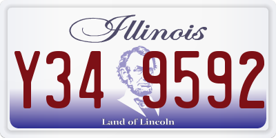 IL license plate Y349592