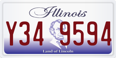 IL license plate Y349594