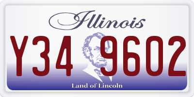 IL license plate Y349602