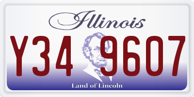 IL license plate Y349607