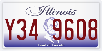 IL license plate Y349608