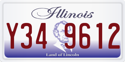 IL license plate Y349612