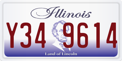IL license plate Y349614