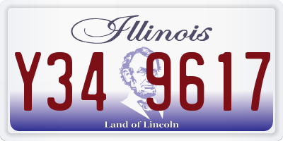 IL license plate Y349617