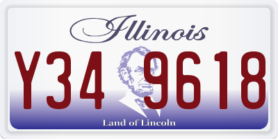 IL license plate Y349618