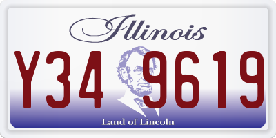IL license plate Y349619