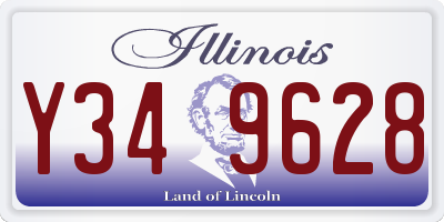 IL license plate Y349628