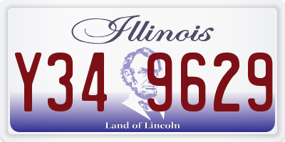 IL license plate Y349629