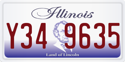 IL license plate Y349635
