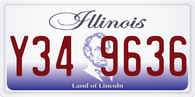 IL license plate Y349636