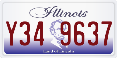 IL license plate Y349637