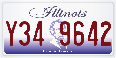IL license plate Y349642