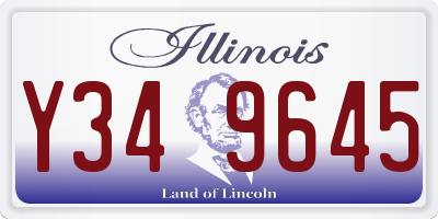 IL license plate Y349645