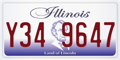 IL license plate Y349647