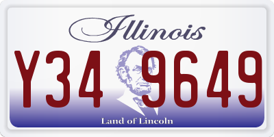 IL license plate Y349649