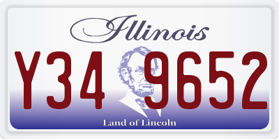 IL license plate Y349652