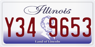 IL license plate Y349653