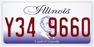 IL license plate Y349660