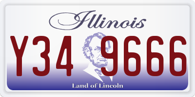 IL license plate Y349666
