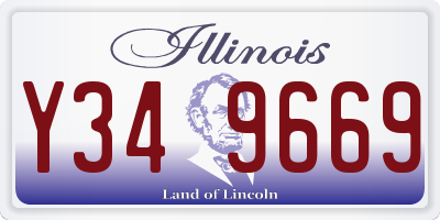 IL license plate Y349669