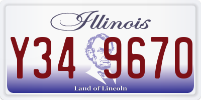 IL license plate Y349670