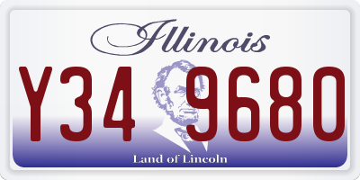 IL license plate Y349680