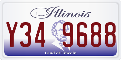 IL license plate Y349688