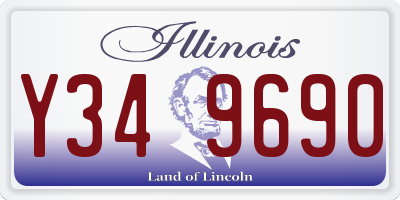 IL license plate Y349690