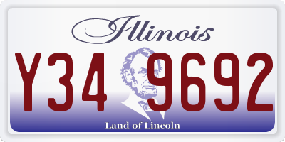 IL license plate Y349692