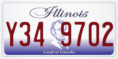 IL license plate Y349702