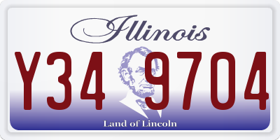 IL license plate Y349704
