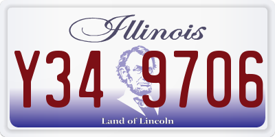 IL license plate Y349706