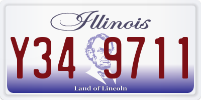 IL license plate Y349711