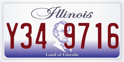 IL license plate Y349716